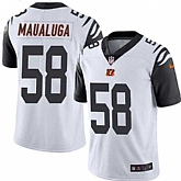 Nike Men & Women & Youth Bengals 58 Rey Maualuga White Color Rush Limited Jersey,baseball caps,new era cap wholesale,wholesale hats